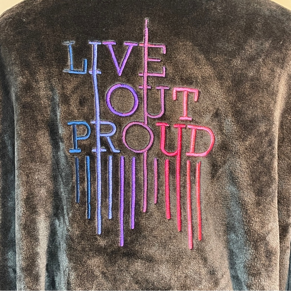 BP Nordstrom “Live Out Proud” Plush Grey Robe 4X